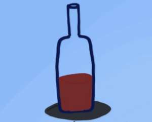 Glass of rich red wine next to open bottle, deep ruby alcoholic beverage made from fermented grapes, perfect with meals