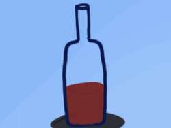 Glass of rich red wine next to open bottle, deep ruby alcoholic beverage made from fermented grapes, perfect with meals