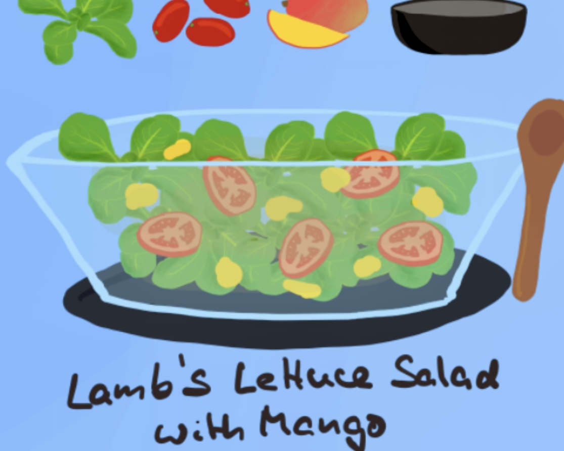 Feldsalat mit Mango & Tomate