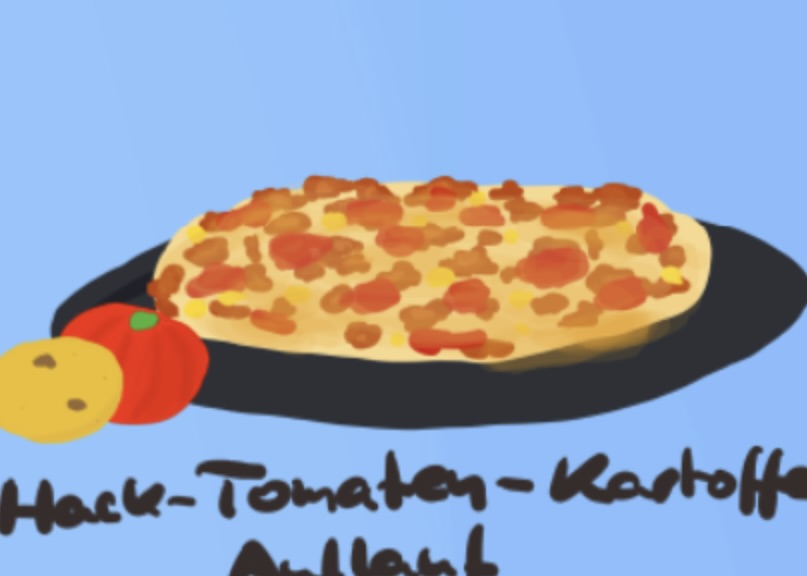 Kartoffelauflauf mit Hackfleisch und Tomaten