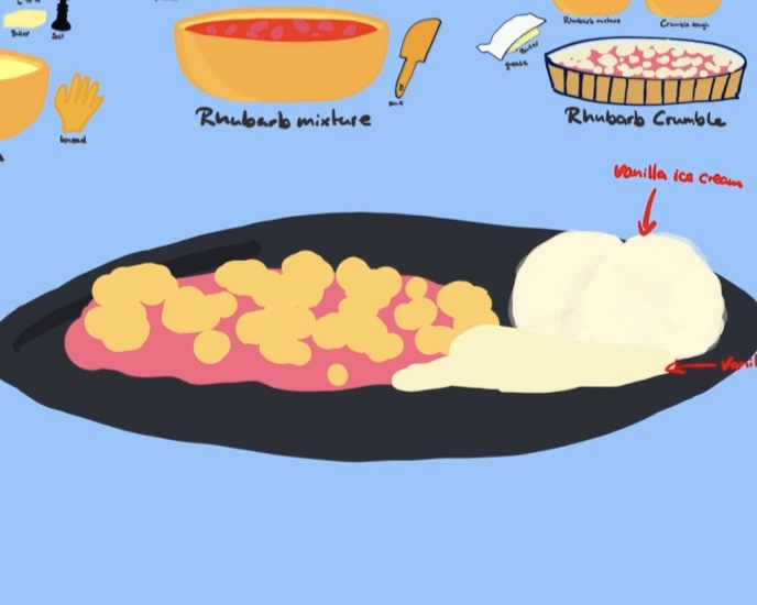 Rhubarb crumble